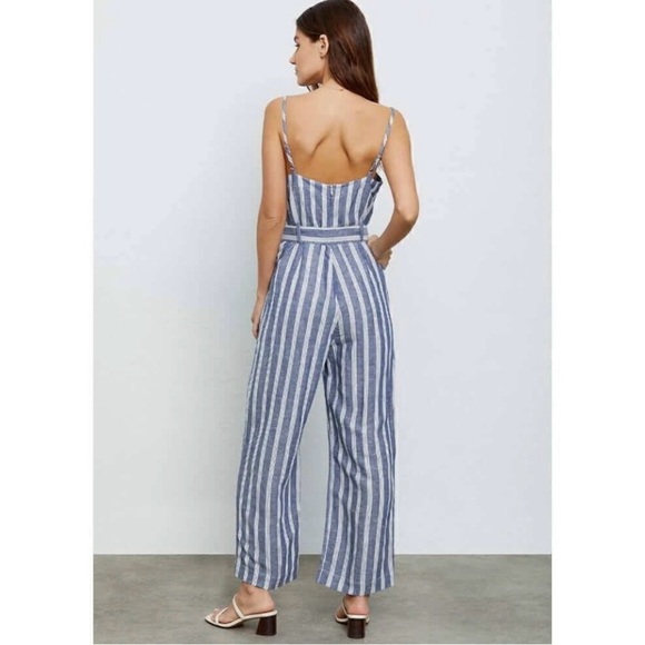 Rails NWT Sz XS Harper Jumpsuit in Normandy Stripe Linen Blend - Picture 2 of 8